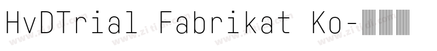 HvDTrial Fabrikat Ko字体转换